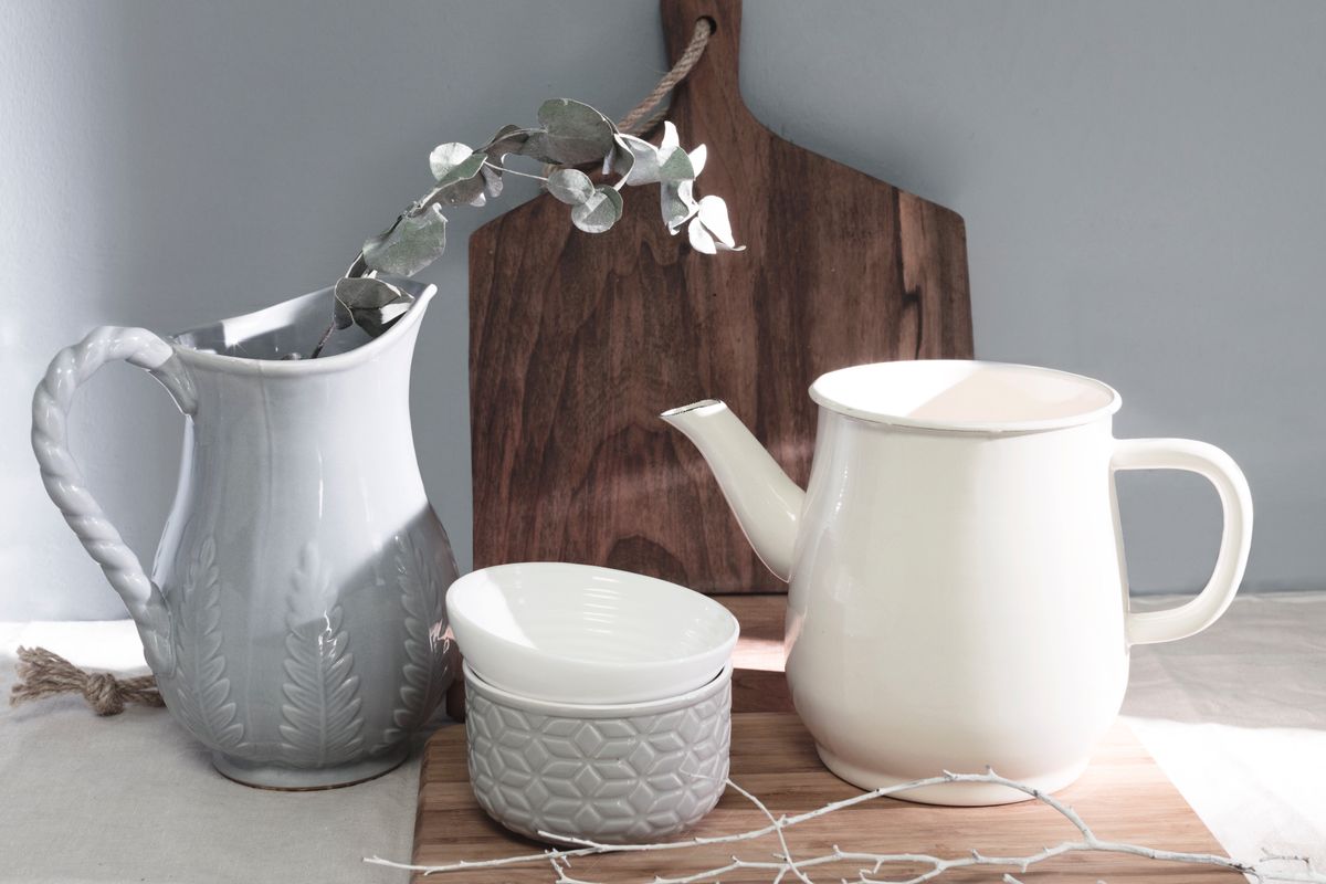 Blue pitcher
